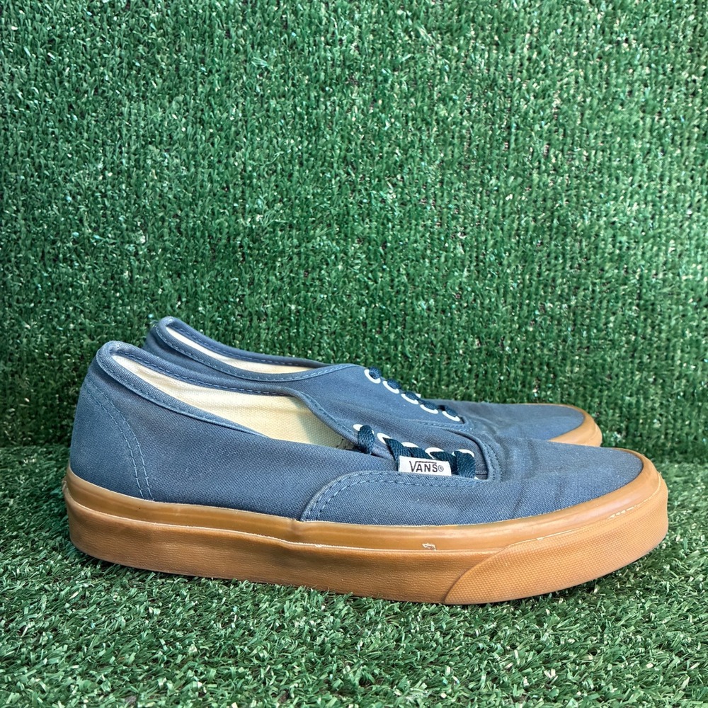Vans Authentic Reflecting Pond Canvas Skate Low Top Sneaker Blue Women 8 Men 6.5